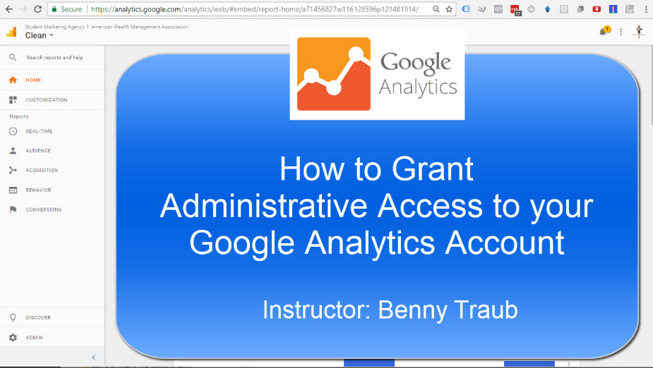 How to give someone access to your Google Analytics account